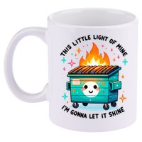 Dumpster Fire Light IM Gonna Let It Shine Halloween 11oz C Handle Ceramic Mug