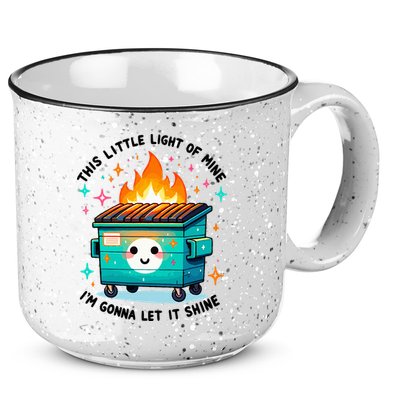 Dumpster Fire Light IM Gonna Let It Shine Halloween 15oz Campfire Ceramic Mug