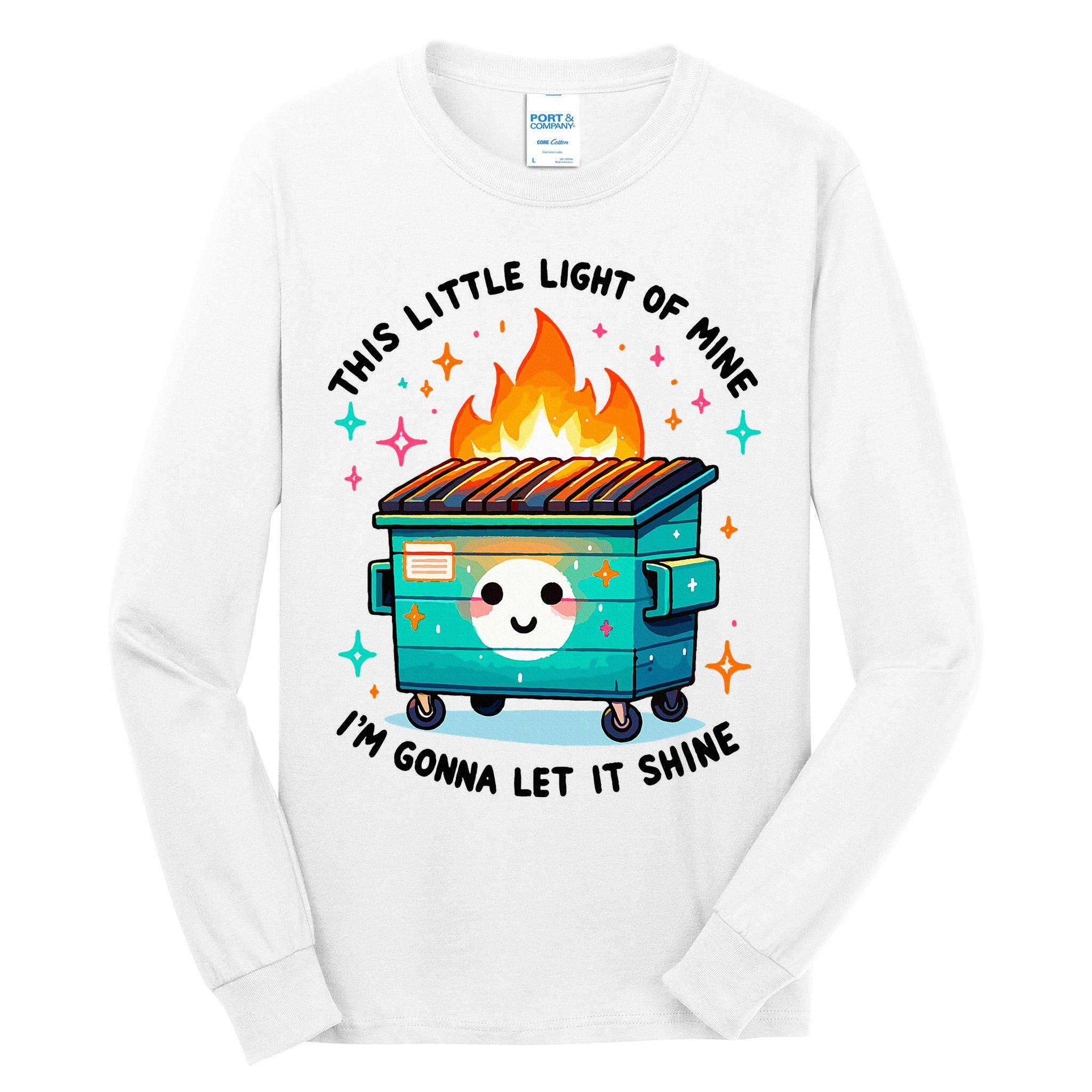 Dumpster Fire Light IM Gonna Let It Shine Halloween Tall Long Sleeve T-Shirt