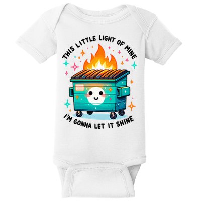 Dumpster Fire Light IM Gonna Let It Shine Halloween Baby Bodysuit