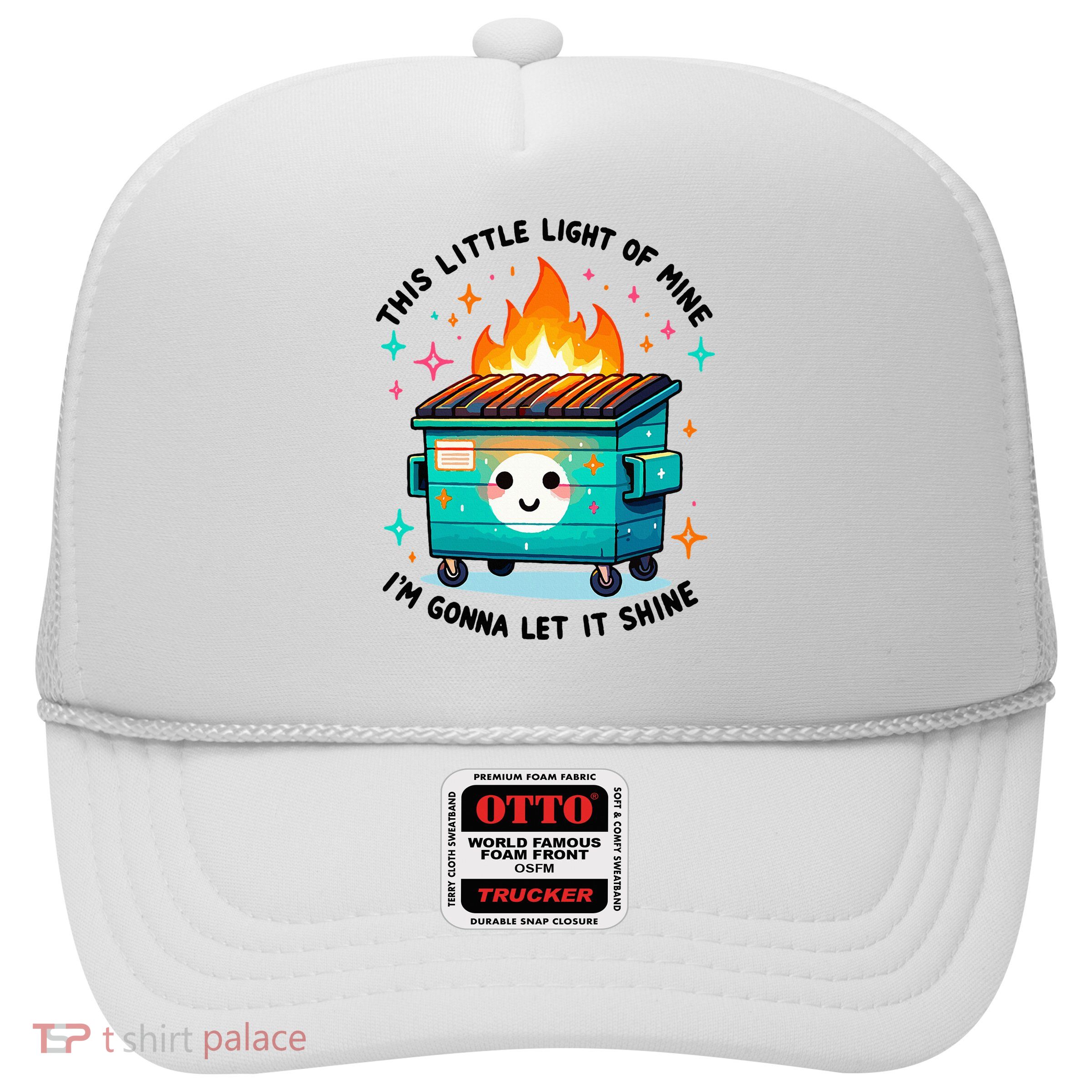 Dumpster Fire Light IM Gonna Let It Shine Halloween Trucker Hat