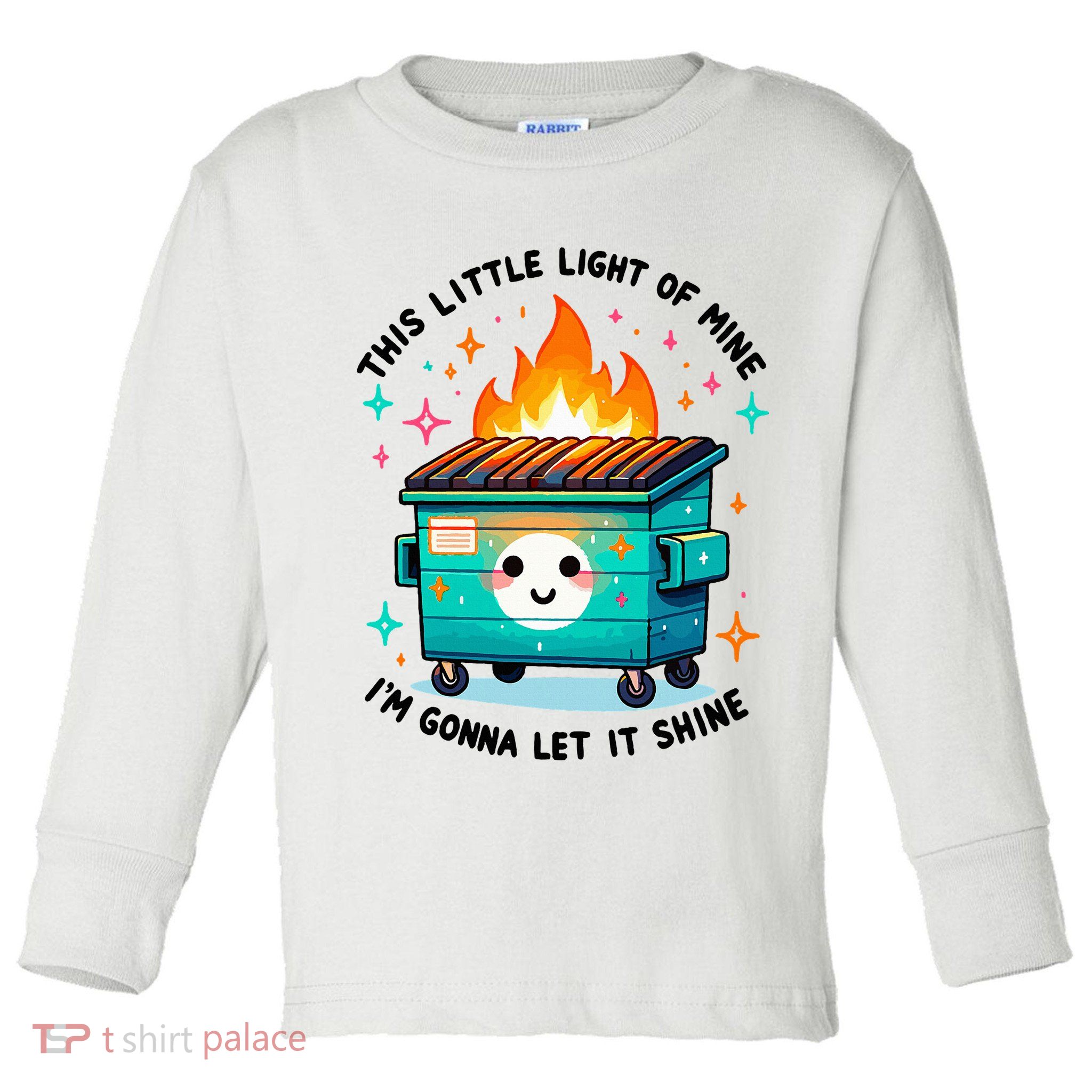 Dumpster Fire Light IM Gonna Let It Shine Halloween Toddler Long Sleeve Shirt