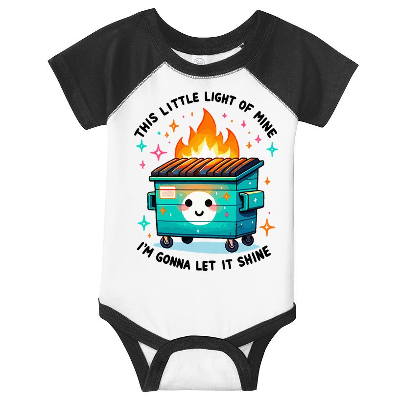 Dumpster Fire Light IM Gonna Let It Shine Halloween Infant Baby Jersey Bodysuit