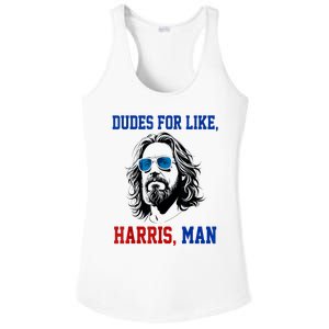 Dudes For Like Harris Man Funny Kamala Harris 2024 Ladies PosiCharge Competitor Racerback Tank