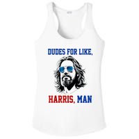 Dudes For Like Harris Man Funny Kamala Harris 2024 Ladies PosiCharge Competitor Racerback Tank