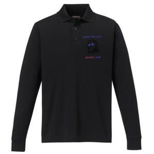 Dudes For Like Harris Man White Dudes For Harris Premium Performance Long Sleeve Polo