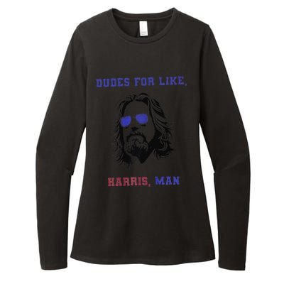 Dudes For Like Harris Man White Dudes For Harris Premium Womens CVC Long Sleeve Shirt