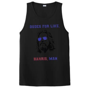 Dudes For Like Harris Man White Dudes For Harris Premium PosiCharge Competitor Tank