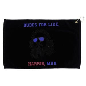 Dudes For Like Harris Man White Dudes For Harris Premium Grommeted Golf Towel