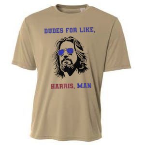 Dudes For Like Harris Man White Dudes For Harris Premium Cooling Performance Crew T-Shirt