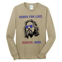 Dudes For Like Harris Man White Dudes For Harris Premium Tall Long Sleeve T-Shirt