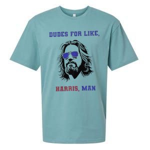 Dudes For Like Harris Man White Dudes For Harris Premium Sueded Cloud Jersey T-Shirt