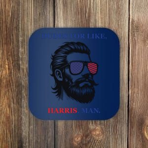 Dudes For Like Harris Man Funny Kamala Harris 2024 Coaster