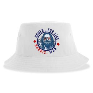 Dudes For Like Harris Man Funny White Dudes For Harris 2024 Sustainable Bucket Hat