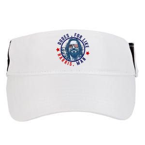 Dudes For Like Harris Man Funny White Dudes For Harris 2024 Adult Drive Performance Visor