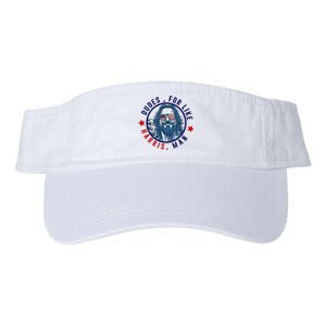 Dudes For Like Harris Man Funny White Dudes For Harris 2024 Valucap Bio-Washed Visor