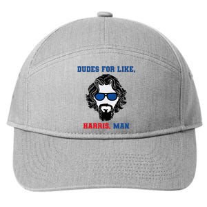 Dudes For Like Harris Man Funny White Dudes For Harris 7-Panel Snapback Hat