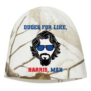 Dudes For Like Harris Man Funny White Dudes For Harris Kati - Camo Knit Beanie