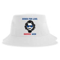 Dudes For Like Harris Man Funny White Dudes For Harris Sustainable Bucket Hat