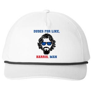 Dudes For Like Harris Man Funny White Dudes For Harris Snapback Five-Panel Rope Hat