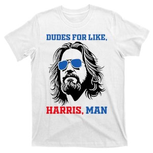 Dudes For Like Harris Man White Dude For Kamala Harris 2024 T-Shirt