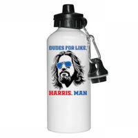 Dudes For Like Harris Man White Dude For Kamala Harris 2024 Aluminum Water Bottle