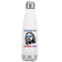 Dudes For Like Harris Man White Dude For Kamala Harris 2024 Stainless Steel Insulated Water Bottle