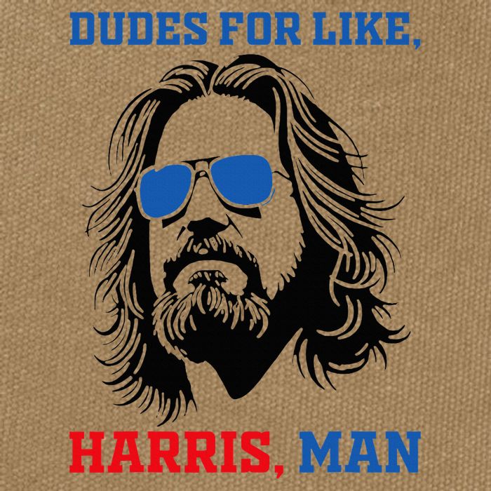 Dudes For Like Harris Man White Dude For Kamala Harris 2024 Cotton Canvas Backpack