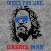 Dudes For Like Harris Man White Dude For Kamala Harris 2024 7-Panel Snapback Hat