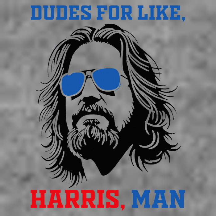 Dudes For Like Harris Man White Dude For Kamala Harris 2024 7-Panel Snapback Hat