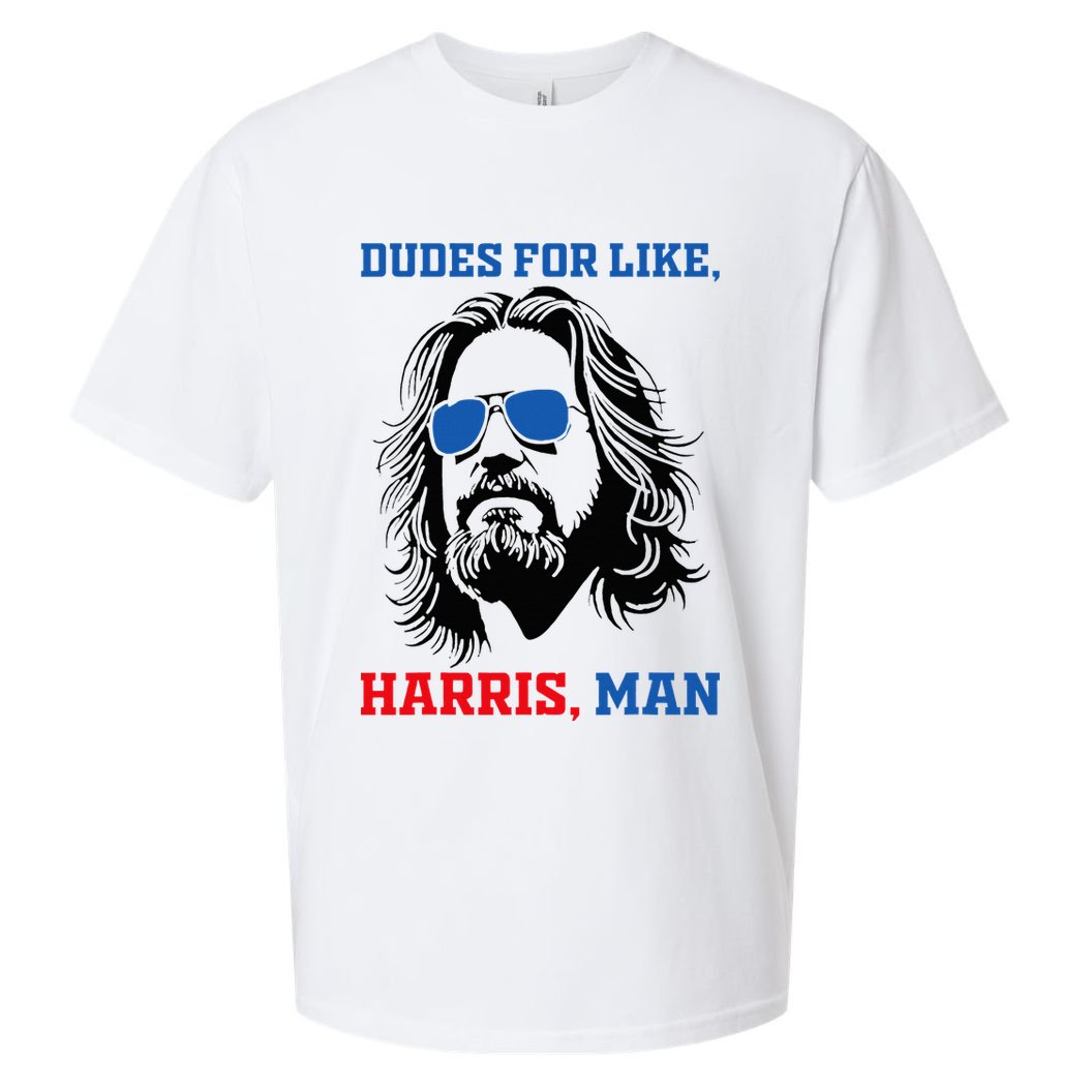 Dudes For Like Harris Man White Dude For Kamala Harris 2024 Sueded Cloud Jersey T-Shirt