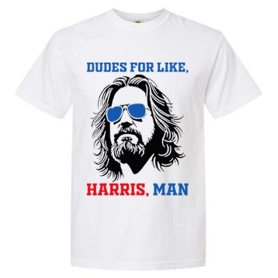 Dudes For Like Harris Man White Dude For Kamala Harris 2024 Garment-Dyed Heavyweight T-Shirt