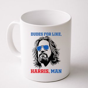 Dudes For Like Harris Man White Dude For Kamala Harris 2024 Coffee Mug