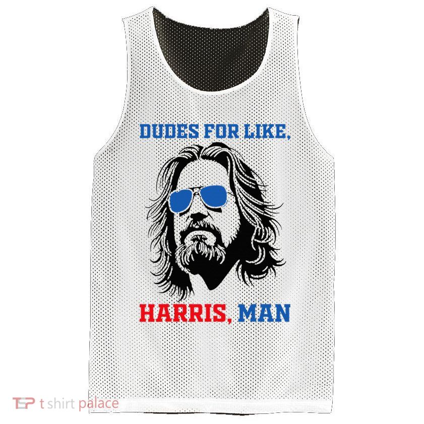 Dudes For Like Harris Man White Dude For Kamala Harris 2024 Mesh Reversible Basketball Jersey Tank