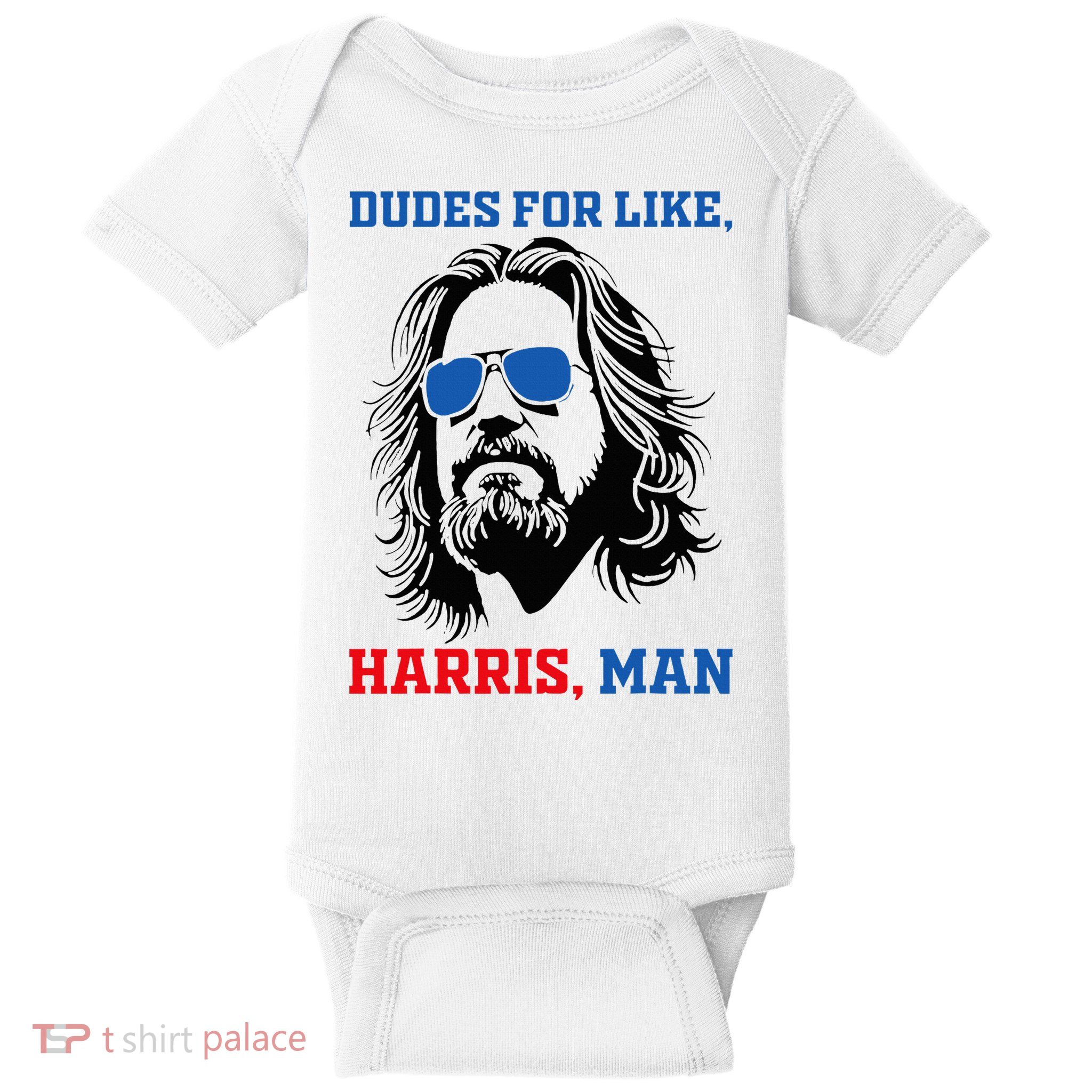 Dudes For Like Harris Man White Dude For Kamala Harris 2024 Baby Bodysuit