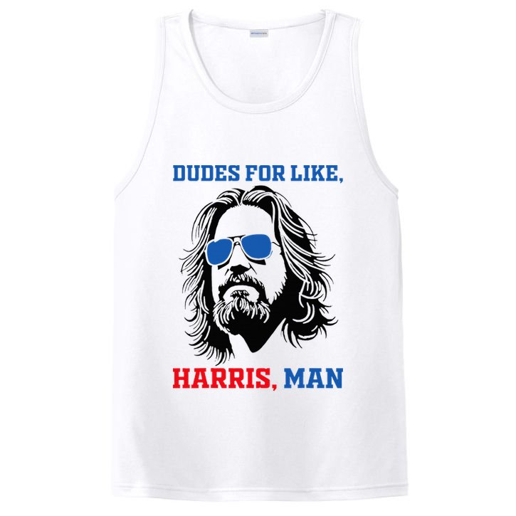 Dudes For Like Harris Man White Dude For Kamala Harris 2024 PosiCharge Competitor Tank
