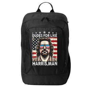 Dudes For Like Harris Man White Dude For Kamala Harris 2024 City Backpack