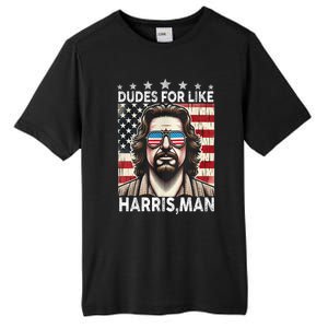 Dudes For Like Harris Man White Dude For Kamala Harris 2024 Tall Fusion ChromaSoft Performance T-Shirt