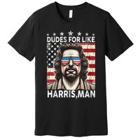 Dudes For Like Harris Man White Dude For Kamala Harris 2024 Premium T-Shirt