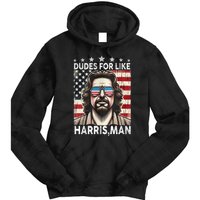 Dudes For Like Harris Man White Dude For Kamala Harris 2024 Tie Dye Hoodie