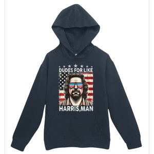 Dudes For Like Harris Man White Dude For Kamala Harris 2024 Urban Pullover Hoodie