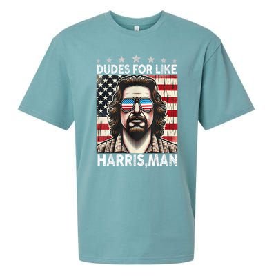 Dudes For Like Harris Man White Dude For Kamala Harris 2024 Sueded Cloud Jersey T-Shirt