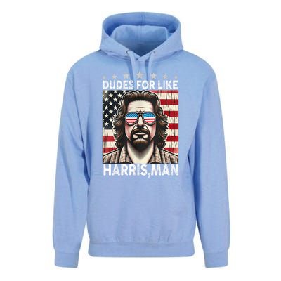 Dudes For Like Harris Man White Dude For Kamala Harris 2024 Unisex Surf Hoodie