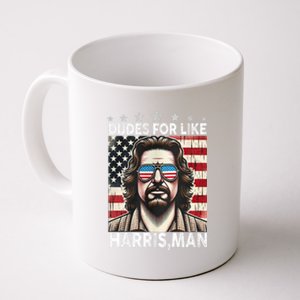 Dudes For Like Harris Man White Dude For Kamala Harris 2024 Coffee Mug