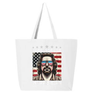 Dudes For Like Harris Man White Dude For Kamala Harris 2024 25L Jumbo Tote