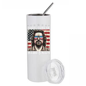 Dudes For Like Harris Man White Dude For Kamala Harris 2024 Stainless Steel Tumbler