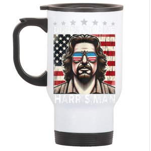 Dudes For Like Harris Man White Dude For Kamala Harris 2024 Stainless Steel Travel Mug