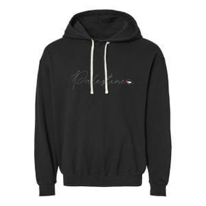 Dawlat Filastin Love Palestinian Flag Heart On Palestine Garment-Dyed Fleece Hoodie