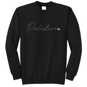 Dawlat Filastin Love Palestinian Flag Heart On Palestine Sweatshirt