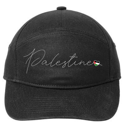 Dawlat Filastin Love Palestinian Flag Heart On Palestine 7-Panel Snapback Hat